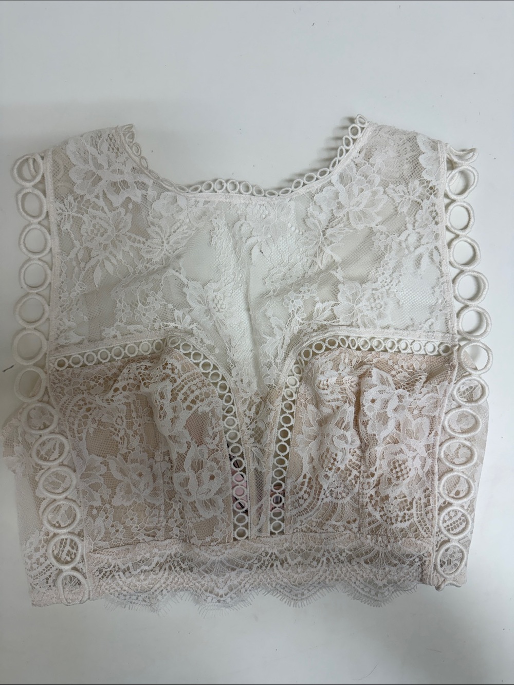 NWT Victoria’s Secret Lace Crop Top - Ivory